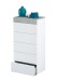 Hochkommode >Tekkan< in Artik-Weiß/Beton-Grau - 61x118x40 (BxHxT)