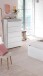 Hochkommode >Tekkan< in Artik-Weiß/Beton-Grau - 61x118x40 (BxHxT)