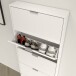 Schuhkipper >Shoe Cabinet< weiß glänzend - 70x180x17 (BxHxT)