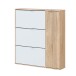 Schuhschrank >Class< in Kanada-Eiche/Weiß - 106x115x22 (BxHxT)