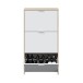Schuhkipper >Shoe cabinet< in Eiche/Weiß Hochglanz - 60x113x22 (BxHxT)