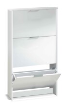 Schuhkipper >Shoe cabinet< weiß glänzend - 60x113x22 (BxHxT)