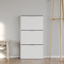 Schuhkipper >Shoe cabinet< weiß glänzend - 60x113x22 (BxHxT)