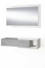 Garderoben-Set >Noon< in Artik-Weiß/Beton-Grau - 95x19x26 (BxHxT)