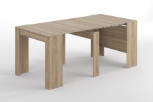 Kulissen-Esstisch >Consola< ausziehbar bis 237cm, in Kanada-Eiche - 51-237x78x90 (BxHxT)