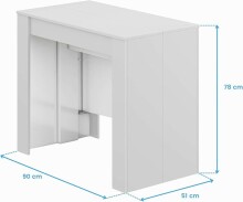 Kulissen-Esstisch >Consola< ausziehbar bis 237cm, in Kanada-Eiche - 51-237x78x90 (BxHxT)