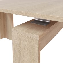 Kulissen-Esstisch >Consola< ausziehbar bis 237cm, in Kanada-Eiche - 51-237x78x90 (BxHxT)
