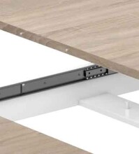 Kulissentisch >Kendra< ausziehbar bis 190cm, Artik-Weiß/Kanada-Eiche - 140(190)x78x90 (BxHxT)