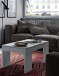 Couchtisch >Kendra< höhenverstellbar in weiß glänzend - 100x43x50 (BxHxT)