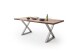 Baumkantentisch >Calabria< in Akazie natur lackiert - 240x79,5x100 (BxHxT)