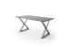 Baumkantentisch >Calabria< in Akazie grau lackiert - 160x76,5x90 (BxHxT)