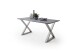 Baumkantentisch >Calabria< in Akazie grau lackiert - 180x76,5x90 (BxHxT)