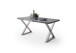 Baumkantentisch >Calabria< in Akazie grau lackiert - 220x79,5x100 (BxHxT)