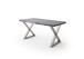 Baumkantentisch >Calabria< in Akazie grau lackiert - 220x79,5x100 (BxHxT)