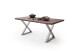 Baumkantentisch >Calabria< in Akazie walnussfarbig - 220x79,5x100 (BxHxT)