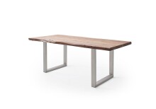 Baumkantentisch >Calabria< in Akazie natur lackiert - 200x79,5x100 (BxHxT)