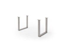 Baumkantentisch >Calabria< in Akazie grau lackiert - 240x79,5x100 (BxHxT)