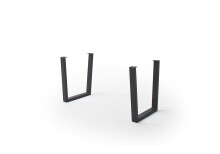 Baumkantentisch >Calabria< in Akazie natur / anthrazit - 160x76,5x90 (BxHxT)