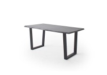 Baumkantentisch >Calabria< in Akazie grau  / anthrazit - 180x77,5x100 (BxHxT)