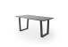 Baumkantentisch >Calabria< in Akazie grau  / anthrazit - 200x77,5x100 (BxHxT)