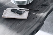 Baumkantentisch >Calabria< in Akazie grau  / anthrazit - 220x79,5x100 (BxHxT)