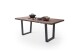 Baumkantentisch >Calabria< in Akazie walnuss/anthrazit - 220x79,5x100 (BxHxT)