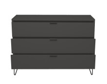 Schubkastenkommode >Bonnie< in anthrazit matt lack - 119x80x45cm (BxHxT)