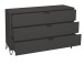 Schubkastenkommode >Bonnie< in anthrazit matt lack - 119x80x45cm (BxHxT)
