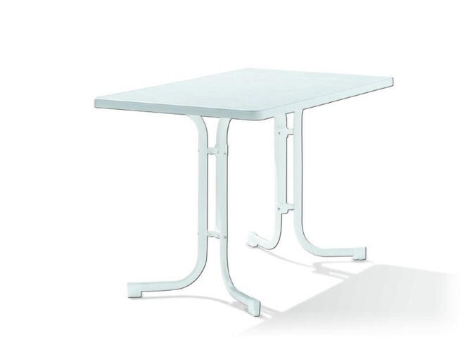 Klapptisch >Boulevard< in Mamor weiß, mecalit®-PRO - 115x72x69cm (BxHxT)