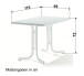 Klapptisch >Boulevard< in Schiefer anthrazit, mecalit®-PRO - 115x72x70cm (BxHxT)