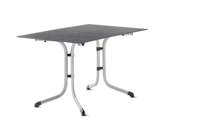 Klapptisch >Boulevard< in Schiefer anthrazit, Polytec® - 120x73x80cm (BxHxT)