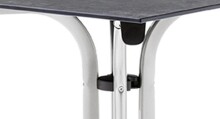 Klapptisch >Boulevard< in Schiefer anthrazit, Polytec® - 120x73x80cm (BxHxT)