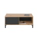 Wohnzimmer-Set >Brooklyn< in Nodi-Eiche/Anthrazit-Grau - 130x47x41 (BxHxT)