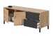Wohnzimmer-Set >Brooklyn< in Nodi-Eiche/Anthrazit-Grau - 130x47x41 (BxHxT)