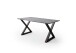 Baumkantentisch >Calabria< in Akazie grau  / anthrazit - 160x76,5x90 (BxHxT)