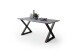 Baumkantentisch >Calabria< in Akazie grau  / anthrazit - 160x76,5x90 (BxHxT)