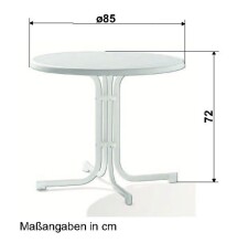 Klapptisch >Boulevard< in Schiefer anthrazit, mecalit®-PRO - 72x85cm (HxD)