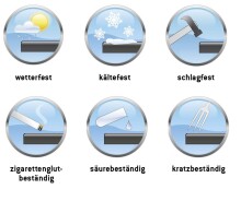 Klapptisch >Boulevard< in Schiefer anthrazit, mecalit®-PRO - 72x85cm (HxD)