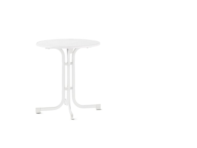 Klapptisch >Boulevard< in Mamor weiß, mecalit®-PRO - 72x68cm (HxD)