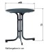 Klapptisch >Boulevard< in Mamor weiß, mecalit®-PRO - 72x68cm (HxD)