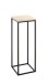 Blumentisch >52568< in eiche, schwarz, MDF, Metall - 23x67x23cm (BxHxT)
