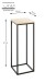 Blumentisch >52568< in eiche, schwarz, MDF, Metall - 23x67x23cm (BxHxT)