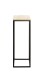 Blumentisch >52568< in eiche, schwarz, MDF, Metall - 23x67x23cm (BxHxT)