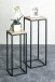 Blumentisch >52568< in eiche, schwarz, MDF, Metall - 23x67x23cm (BxHxT)