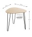 Beistelltisch >24468< in schwarz-eiche, MDF, Metall - 48x48x48cm (BxHxT)