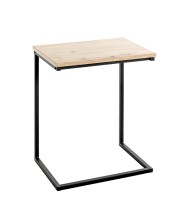 Beistelltisch >52471< in eiche, schwarz, MDF,...