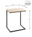 Beistelltisch >52471< in eiche, schwarz, MDF, Metall - 40x50x30cm (BxHxT)