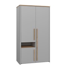 Kleiderschrank >SURFINIO< in Grau  -...