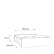 Bettgestell >VANKKA< in Planked Eiche , Weiss  - 150,5x43x194,9cm (BxHxT)