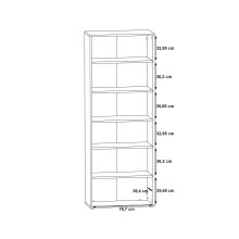 Mehrzweckschrank >KEFLAVIK< in Weiss / Uni Wolfram Grau